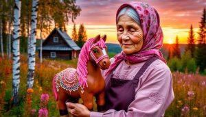 Конь с розовой гривой Конь с розовой гривой